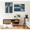 thumbnail image 7 of Kate and Laurel Sylvie Eye Catching Sleek Abstract 6 Teal and Tan Framed Canvas Wall Art by The Creative Bunch Studio, 23x33 Natural, Modern Contemporary Art for Wall, 7 of 7