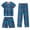 Blue, variant on JUMEYU Boys Pajama Set 3 Piece Short Sleeve Shirt Shorts & Pants Kids Sleepwear PJs 2T 3T (Sky Blue,2-3 Years)