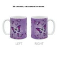 thumbnail image 2 of MUGBREW 11 Oz Ceramic Tea Cup Coffee Mug, Pink Purple Butterflies, 2 of 7