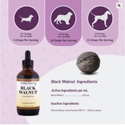 Amber NaturalZ Black Walnut for Dogs and Cats | Supports Normal Digestive & Elimination Processes 1oz
