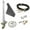 MultiColor, variant on 11 in. Transmission Mount E-Brake Handle Grey Boot, Chrome Ring & Cable Kit for GM Clevis