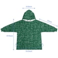 thumbnail image 7 of Math Equations Math Notes Green Pattern Blanket Hoodies for Kids 6-13YR Oversize Wearable Blanket Hoodies for Boys Girls Teens, 7 of 7