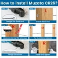 thumbnail image 5 of [Patente] Muzata Juego de 10 pares de barandillas de cables invisibles Tensor estampado de 1/8" y terminal de acero inoxidable T316 para poste de metal de madera CR26 de 2"x2" 4"x4", 5 of 5