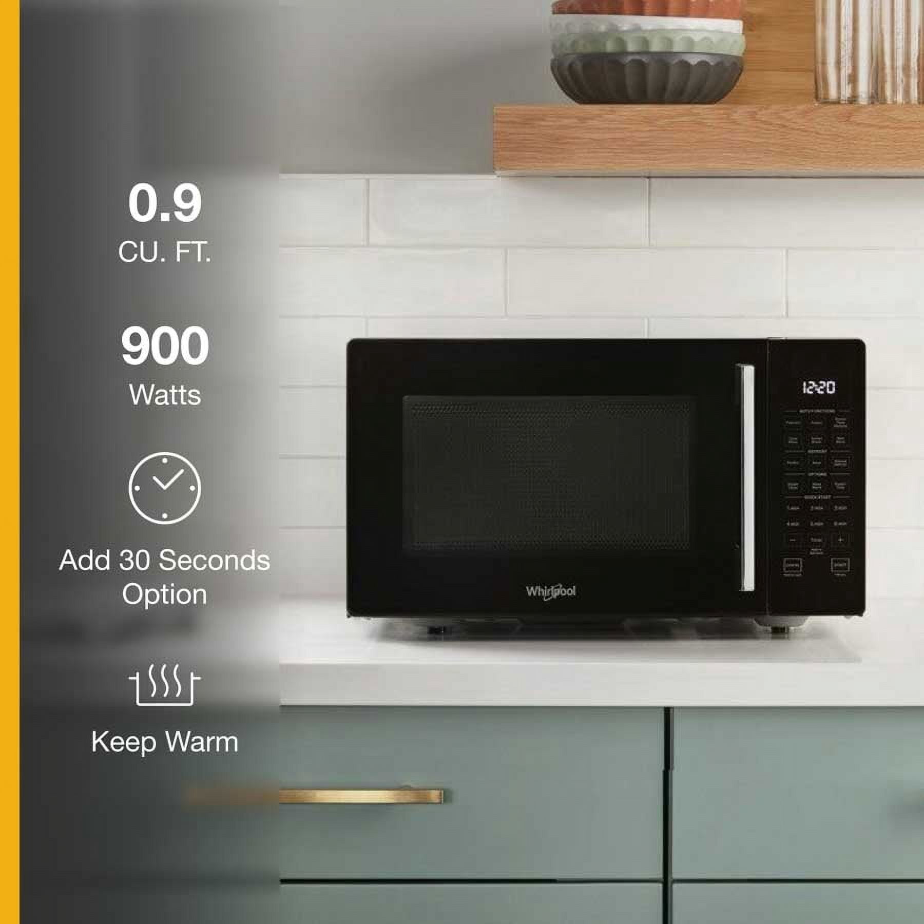Whirlpool Brand New - LWMC30309LB 0.9 Cu. ft Microwave Countertop Black 900W Cooking Power