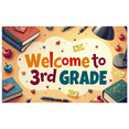 thumbnail image 2 of LUUFILx Welcome 3rd Grade Classroom Banner Backdrop Background School Decorations Party Supplies Photography Props Educational Signage, 2 of 7