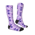 thumbnail image 3 of Fotbe Violet print Women's Men's Novelty Crew Socks Cotton Socks Knee High Socks for Walking,Running,Nurses,Pregnancy, 3 of 9