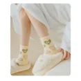 thumbnail image 6 of 5 Pairs Women's Plush Mid-Calf Socks - Heart & Flower Print Fuzzy Winter Socks for Home, Soft Cozy Knit Sleepwear Accessories, 6 of 8