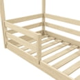 thumbnail image 4 of Kappesberg Sweet Dreams Toddler Bed with House Frame – Safe Crib-to-Big Kid Bed - Natural, 4 of 6