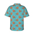 thumbnail image 3 of Daiia Funny Chicken Hawaiian Shirt for Men Gentle Cotton Regular Short Sleeve Casual-XX-Large, 3 of 9