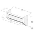 thumbnail image 5 of Max & Lily Wall Shelf with Pegs (16in / 400mm), White, 5 of 6