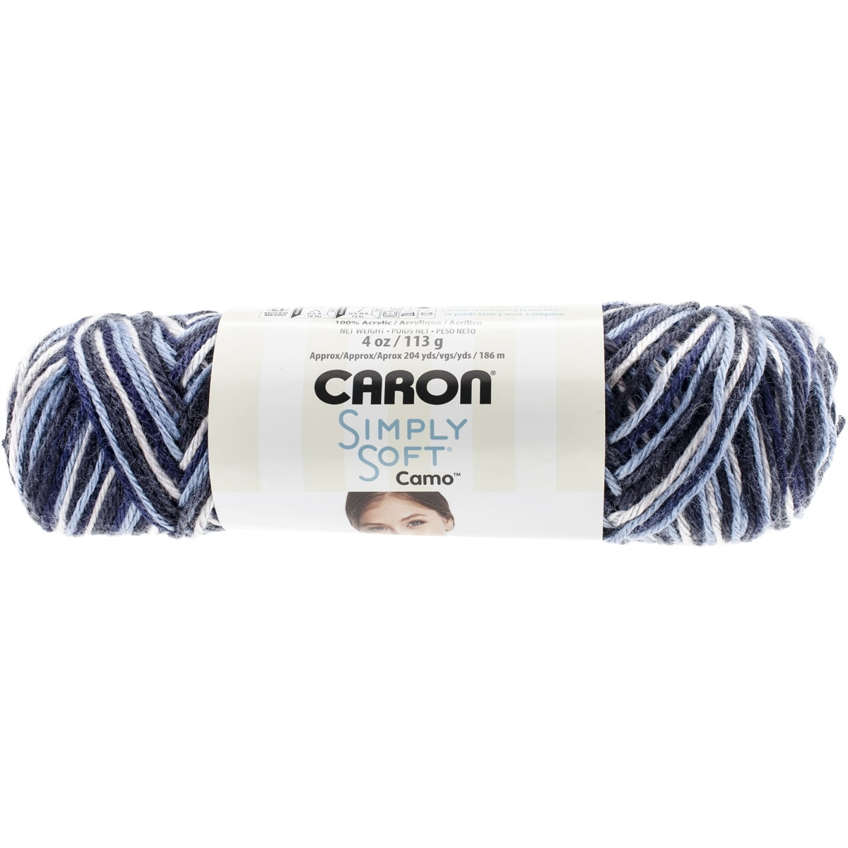 Simply Soft Camo YarnBlue Camo