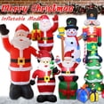 thumbnail image 2 of Decoración navideña para exteriores, muñeco de nieve inflable de Papá Noel, modelo de árbol de Navidad grande de 1,2 M-2,4 M, juguete para decoración del hogar, 2 of 4