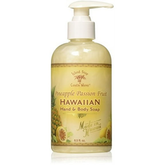 island soap & candle works hawaiian hand and body soap, pineapple passion fruit