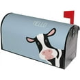 thumbnail image 2 of Cute Cow Hello Mailbox Cover Mailbox Wraps, Waterproof Mailbox Covers Magnetic Post Box Cover Standard Size 21"(L) x 18"(W) Garden Yard Outside Farmhouse Home Decor, 2 of 6