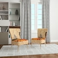 thumbnail image 3 of Designart "Orange Buttlerfly In Watercolor Painting" Upholstered Floral Accent Chair - Arm Chair, 3 of 5
