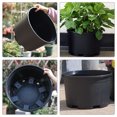 thumbnail image 2 of RENACLIPY 2-Pack Black Plastic Indoor Plant Pots with Drainage Holes, Ideal for Herbs, Flowers, and Small Plants, 2 of 8