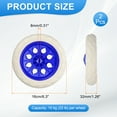 thumbnail image 2 of 6.3 Inch Dia Shopping Cart Wheels Replacement Heavy Rubber Foaming Trolley Wheel Repair for Grocery Carts Garbage Trash Can, Blue/White 2 Pcs, 2 of 7