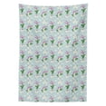 thumbnail image 2 of Spring Tablecloth, Flourishing Daisy and Bellflowers Bouquets Field Summer Wildflowers Motif, Rectangle Satin Table Cover for Dining Room and Kitchen, 60" X 84", Pale Blue Multicolor, by Ambesonne, 2 of 2