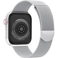 thumbnail image 1 of Correa de reloj para Apple Watch ULTRA, SE, Series 9, 8, 7, 6, 5, 4, 3, 2, 1 Tamaños 42 mm 44 mm 45 mm 49 mm Correa de malla milanesa de acero inoxidable de primera calidad Cierre magnético Rojo Verde Cocina, Decoración y Otros, 1 of 4