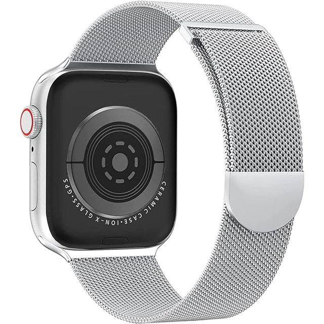 Correa de reloj para Apple Watch ULTRA, SE, Series 9, 8, 7, 6, 5, 4, 3, 2, 1 Tamaños 42 mm 44 mm 45 mm 49 mm Correa de malla milanesa de acero inoxidable de primera calidad Cierre magnético Rojo Verde Cocina, Decoración y Otros