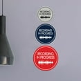 thumbnail image 4 of Signs ByLITA Circle Recording In Progress (sound wave) Sign (Red) - Large, 4 of 6