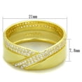 thumbnail image 2 of TS380 - Gold 925 Sterling Silver Ring with AAA Grade CZ in Clear, 2 of 5