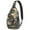 Camo, variant on Rustic Paisley Ornament Sling Backpack, Vintage Bohemian Crossbody Shoulder Bag with Colorful Floral Pattern, Lightweight Travel Hiking Daypack