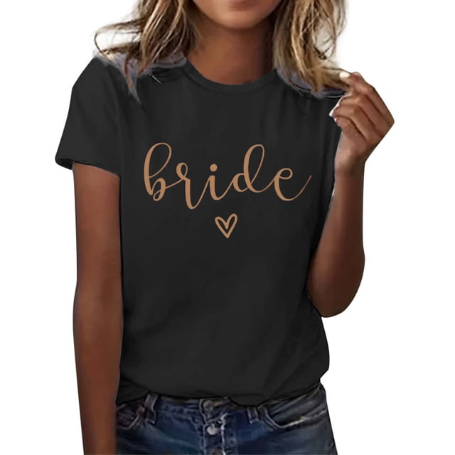 Fgnfyis Mode pour Femmes Hauts Décontractés Manches Courtes Col Rond T-Shirt Imprimé Ample Hauts pour Femmes Noir TTTG