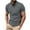 Gray, variant on Collarless Golf Shirts for Men Slim Fit Short Sleeve Muscle T Shirt Business Casual Work Shirts with Pockets