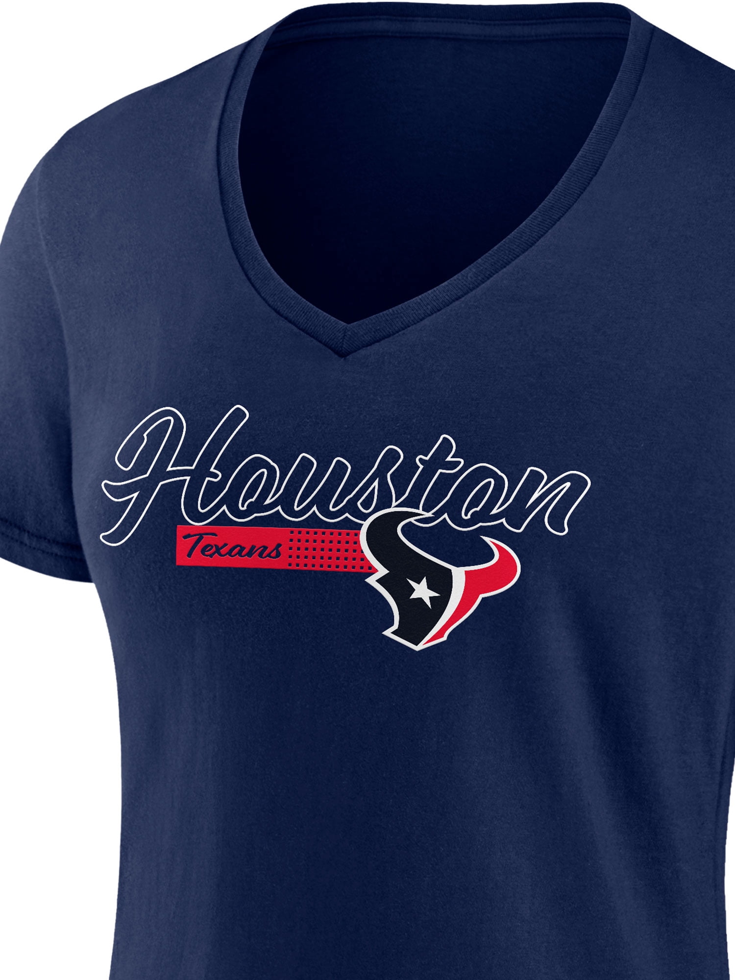 NFL Houston Texans Women's Cotton Navy Short Sleeve T-Shirt