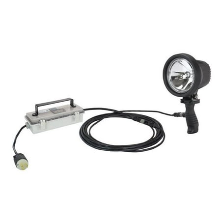 Candlepower Corded Spotlight - Larson Electronics HUL-18-110V-515-FL 120 - 277V AC 6 Million Candlepower Handheld Spotlight with 25 ft. Cord, 100 watt - Flood