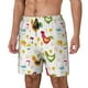 thumbnail image 1 of Balery Chickens A Bañador para hombre, shorts de playa de secado rápido con entrepierna y forro de compresión-Small, 1 of 6