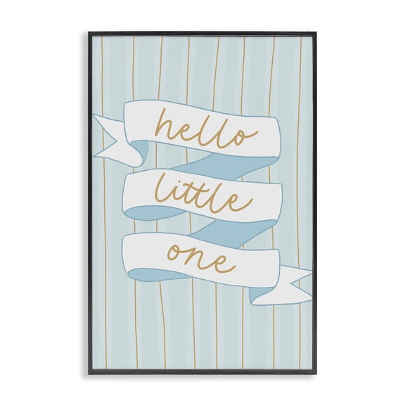 Stupell Industries Blue Hello Little One Black Framed Giclee Art, design by Amanda Houston