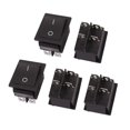 thumbnail image 1 of 4 Pcs AC 250V 16A 125V 20A 4 Pin DPST Black On/OFF Rocker Switch, 1 of 2