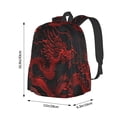 thumbnail image 6 of Goofa Red Dragon On Black Pattern Backpack for Students – Large Capacity, Lightweight with Adjustable Shoulder Straps, Perfect for School, Travel, 6 of 8