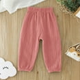 thumbnail image 4 of REDARER Boys Girls Double Layer Gauze Pants Loose Elastic Waist Solid Color Summer Anti-Mosquito Trousers,5-6 Years, 4 of 6