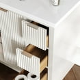 thumbnail image 3 of ARIEL Milan 49 Inch Single Rectangle Sink Bathroom Vanity with Pure White Quartz Countertop 1.5 Inch in Warm White, 3 of 7