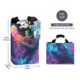 thumbnail image 2 of Yayeee Freestanding Laundry Hamper with Handle Collapsible Large Storage Basket for Clothes, Space Astronaut, 2 of 7