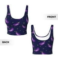 thumbnail image 6 of Uemuo Eggplant Pattern Women's Sports Bra - High Impact Support, Breathable, and Comfortable Athletic Bra for Running, Yoga, and Workouts, 6 of 9