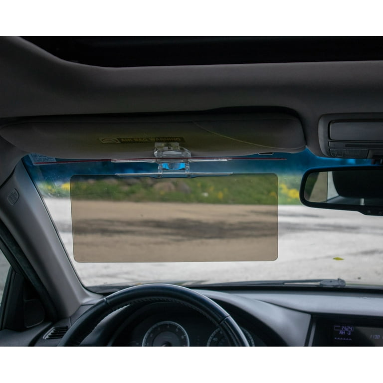 Car Sun Visor Shade Extender Clip on Day and night anti-glare mirror  Universal
