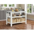 thumbnail image 3 of ACME Sezye 2-Shelf Wooden Kitchen Island in White Finish, 3 of 3