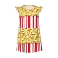 thumbnail image 2 of Lafuoo Popcorn Pattern Girls' Small Flying Sleeve Nightdress, Suitable for Girls' Round Neck Pajamas and Robes-XX-Large, 2 of 9