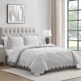 thumbnail image 2 of VCNY Home Grey Scallop 3-Piece Adult Microfiber Quilt Set, Full/Queen, 2 of 6