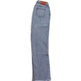 thumbnail image 3 of Jeans Boyfriend de cintura media rasgados para mujer Pantalones de mezclilla elásticos desgastados de ajuste holgado 32-azul claro 30 largos, 3 of 5
