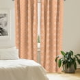 thumbnail image 3 of Ambesonne Pastel 4-Panel Curtains, Diagonal Squares and Stripes, 56"x63", Dark Peach and Salmon, 3 of 4