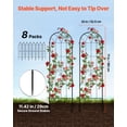 thumbnail image 2 of VEVOR Garden Trellis, 71 x 20 inch Rose Trellis, 8 Packs Garden Flower Rose Trellises with Powder-Coated Finish & Convenient Locking Design, Plant Support Trellises for Flowers, Vegetables, Roses, 2 of 9
