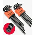 thumbnail image 4 of 9Pcs Hex Wrench Set Allen Wrench Tool Square Wrench Torx Inner Hexagonal Long Ball End L Key 1.5 - 10mm With T-handle, 4 of 9