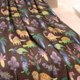 thumbnail image 3 of Brown Dinosaurs Flowers Trees Pattern Blanket,Comfortable Soft Lamb Wool Throw Blanket,All Season,Warm Lightweight Blankets for Sofa Bed Couch Living Room Chair,40"x50", 3 of 4