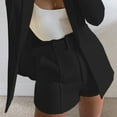 thumbnail image 2 of Womens Shorts Dressy Sevevn Women's Solid Suit Pant With Pockets Waisted Shorts With Belt, 2 of 6