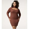 thumbnail image 3 of INTEMPO Plus Size Mockneck Cutout Sweater Dress Black 3X, 3 of 3